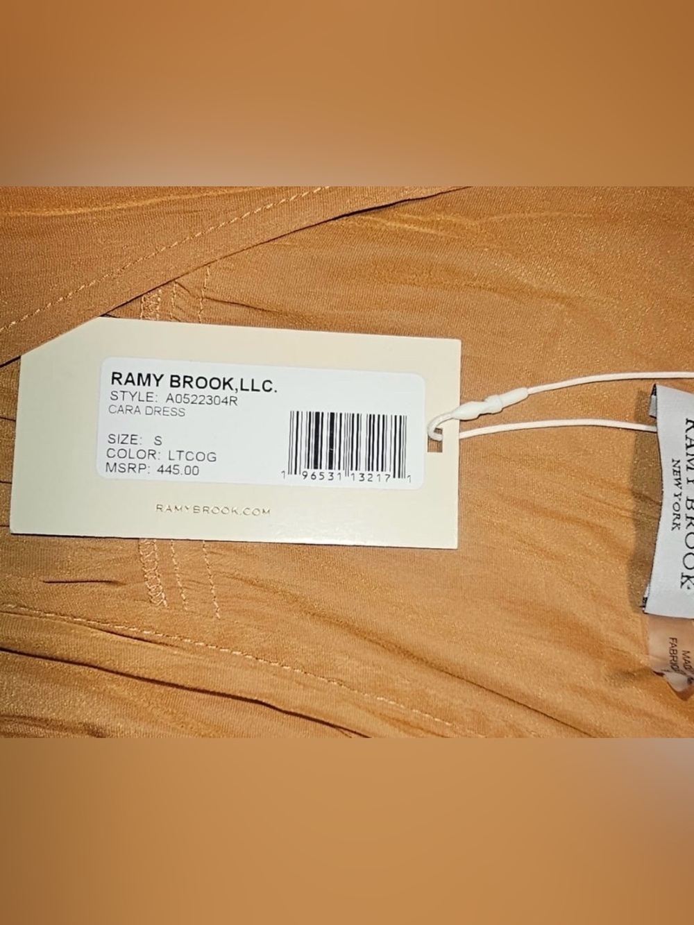 Ramy Brook Cara Dress Size S Light Cognac NWT - Picture 8 of 10